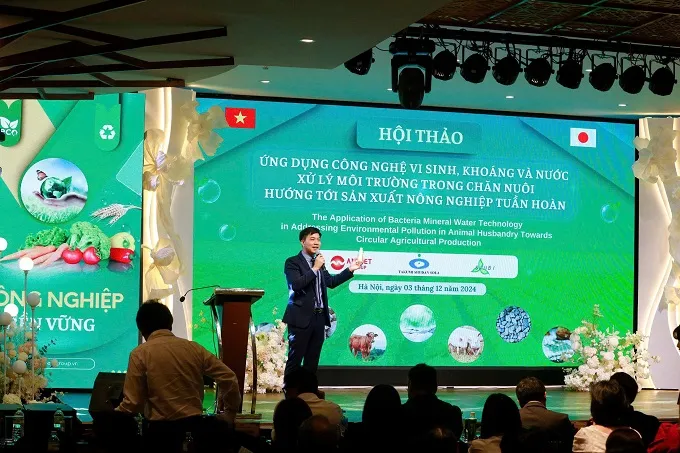 To&agrave;n cảnh hội thảo &ldquo;Ứng dụng c&ocirc;ng nghệ kho&aacute;ng, vi sinh v&agrave; nước xử l&yacute; &ocirc; nhiễm m&ocirc;i trường chăn nu&ocirc;i hướng tới sản xuất n&ocirc;ng nghiệp tuần ho&agrave;n&rdquo;